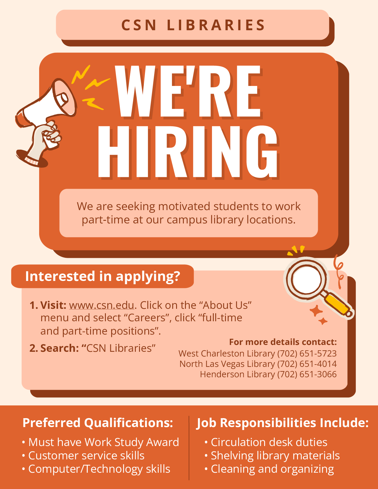 We're Hiring Flyer